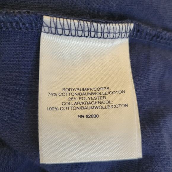 Lands’ End Women’s Large Blue Short Sleeve Shift Dress/Coverup Textured Leaf - Picture 7 of 7